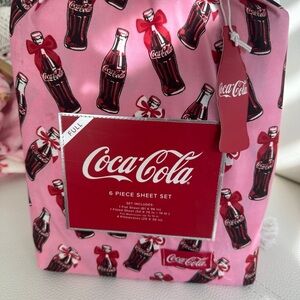 Coca-Cola Pink Full Sheet Set 6 Piece